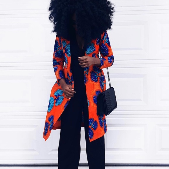 African Ankara women kimono dress blazer - Picture 3 of 5